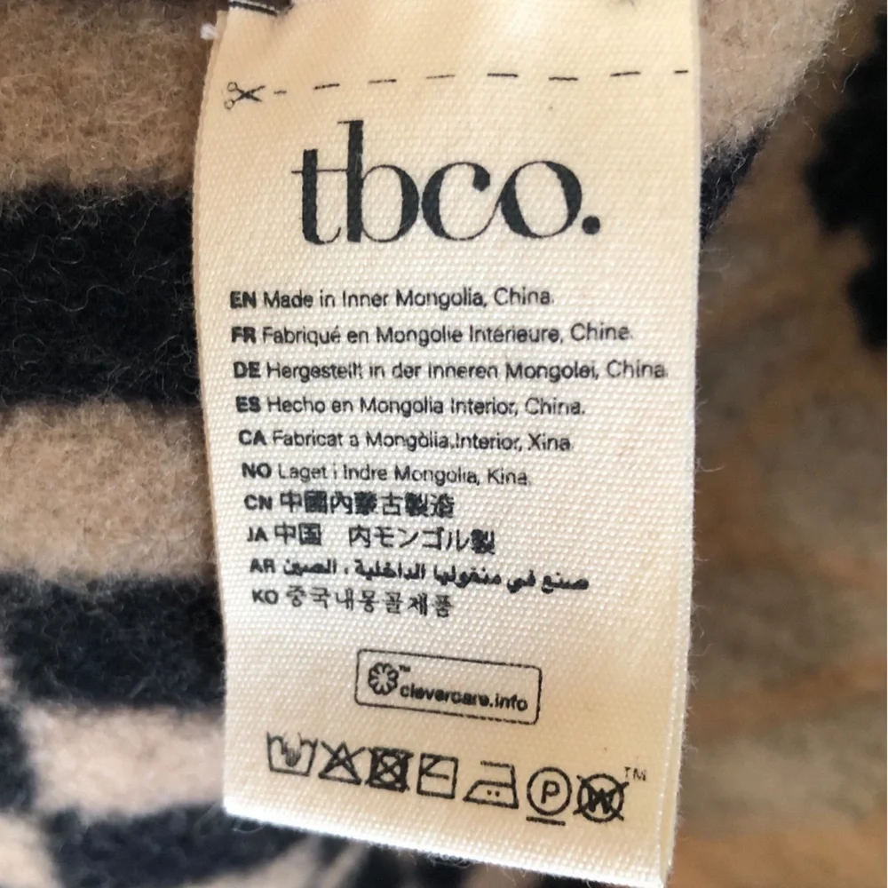 ANTHROPOLOGIE NEW TBCO x Pretty Little Fawn Beige Gray Fair Isle Wool Scarf